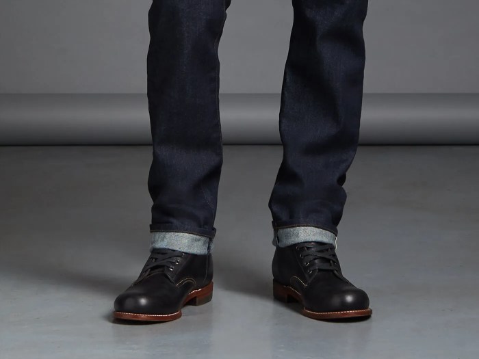 Mens fashion jeans and dress shoes