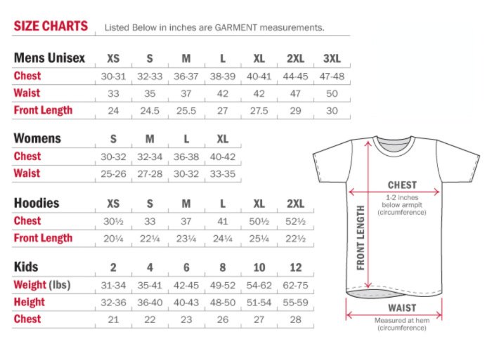 Us men's dress shirt size chart