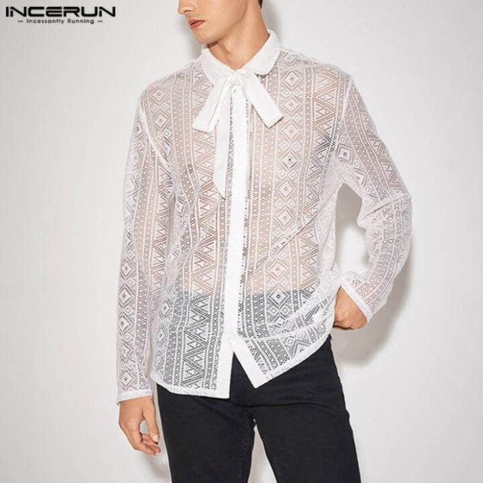 Mens lace dress shirt