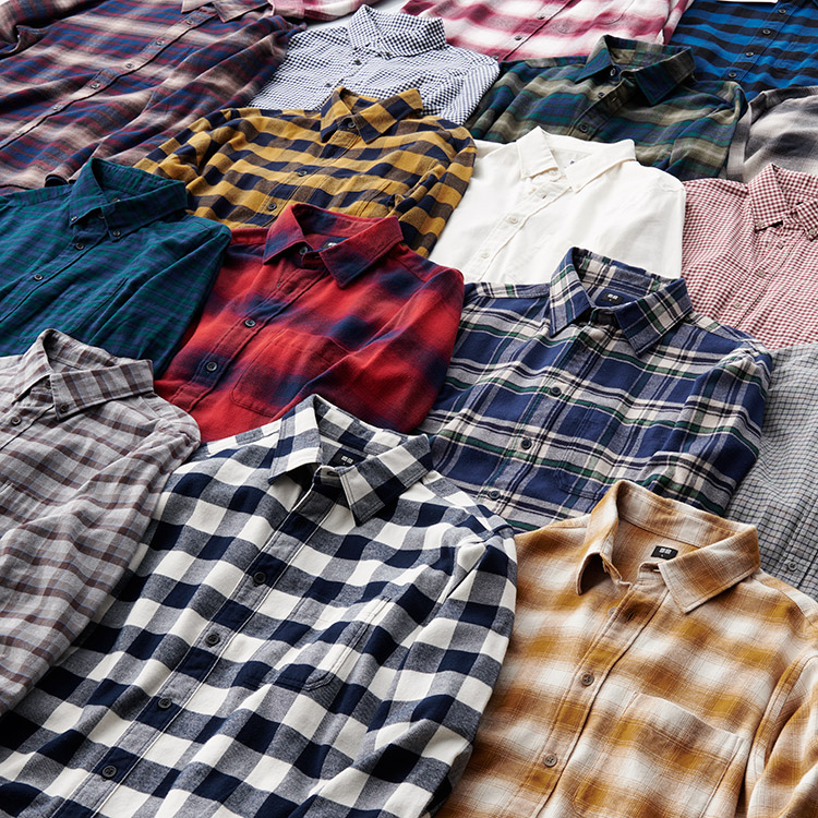 Dress flannel shirts men's