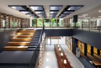 Desain interior perpustakaan minimalis