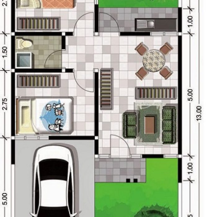 Desain interior rumah 6x10