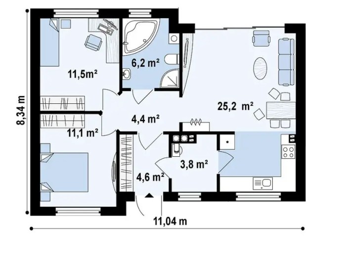 Desain interior rumah luas tanah 60