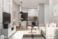 Desain interior apartemen 2 kamar tidur