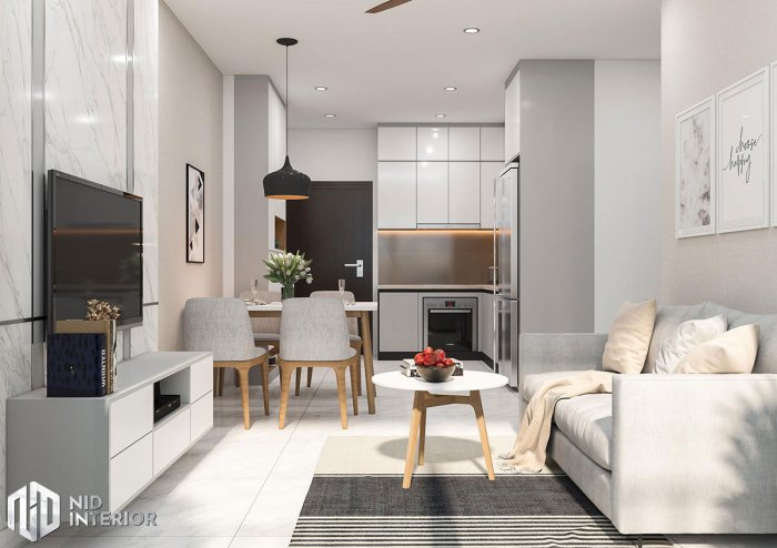 Desain interior apartemen 2 kamar tidur