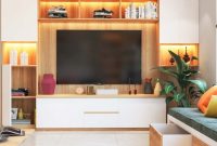 Desain interior rak tv